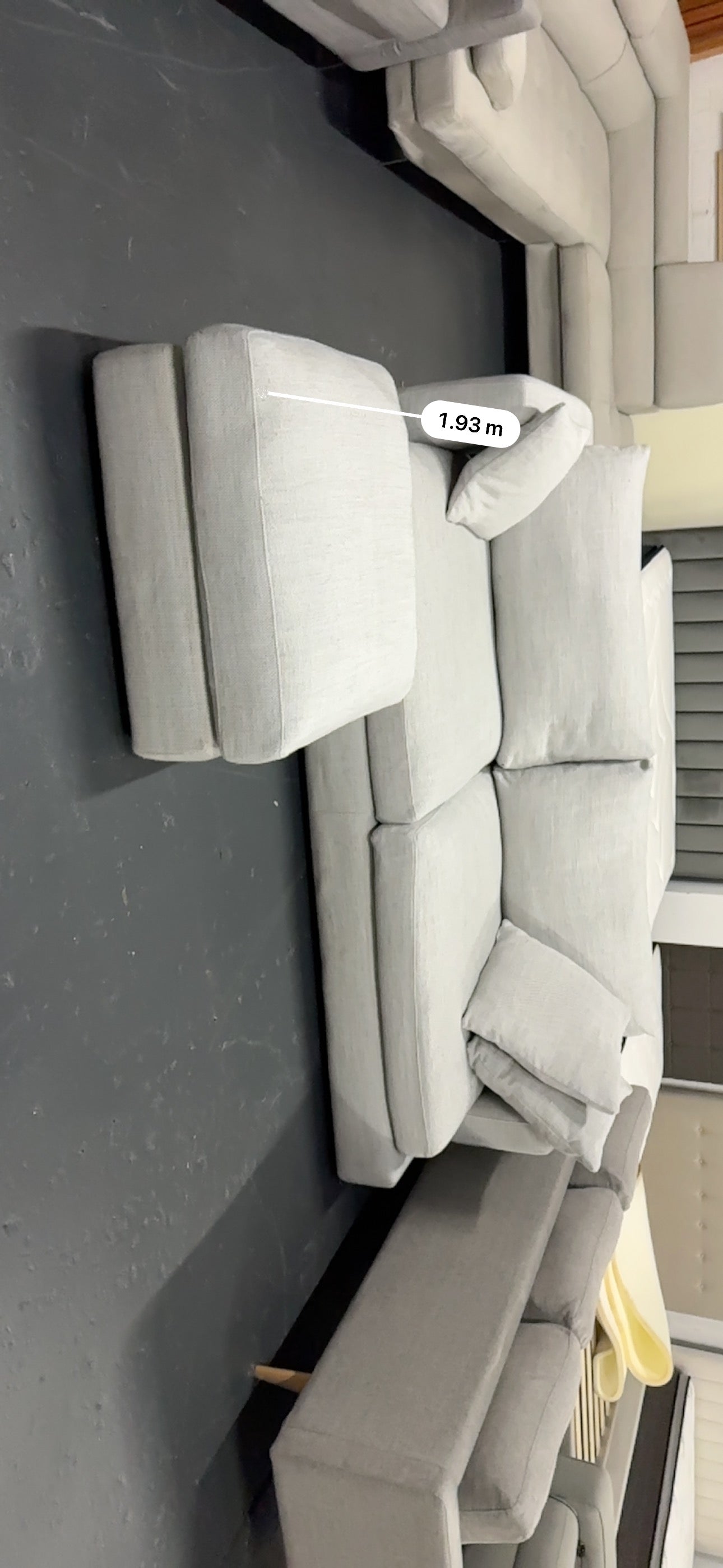 🔥 LOUNGE LIVERS LUXURY SOFA AND OTTOMAN– LIGHT GREY MODERN FABRIC 🔥