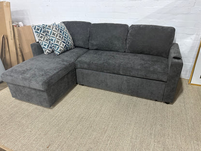 Lisa Sofa Bed, Dark grey/ Charcoal color