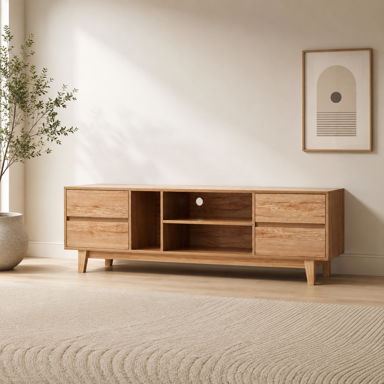 Artiss Entertainment Unit Stand TV Cabinet Storage Drawer Shelf 180cm Wooden