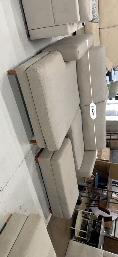 Plush sofas L shape with a matching long ottoman  Premium Modern Lounge