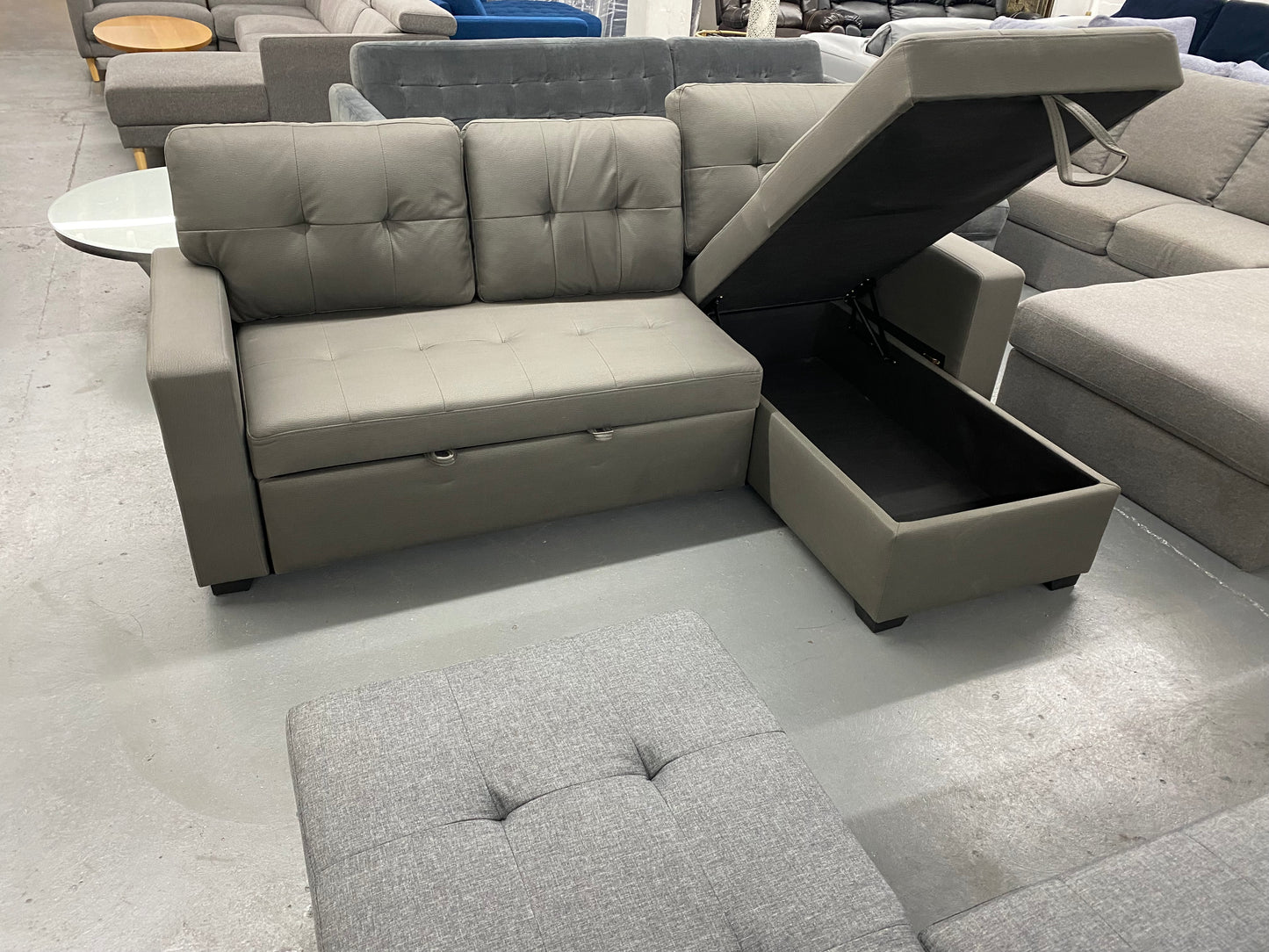 Lisa Sofa Bed with Storage (Dark Grey)