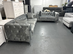 ✨ Chesterfield Velvet Sofa Set – Luxury 3 + 2 Seater Lounge Suite ✨