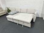 Lisa Sofa Bed with Storage (Very light grey/ Cream)