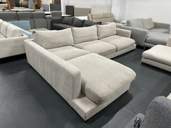 Massive deep seats Beige Color L shape. Feather filled cushions for ultimate comfort