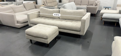 ✨ Designer 3 Seater Sofa + Matching Ottoman – Stunning Tufted Design ✨