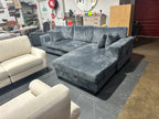Noosa Reversible chaise corduroy L shape sofa. Removable and washable covers