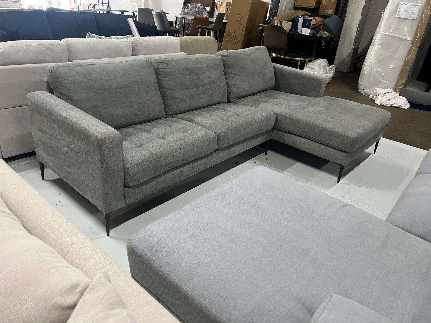 Large L-Shape Sofa (Pre-Owned) Fantastic Furniture professionally cleaned