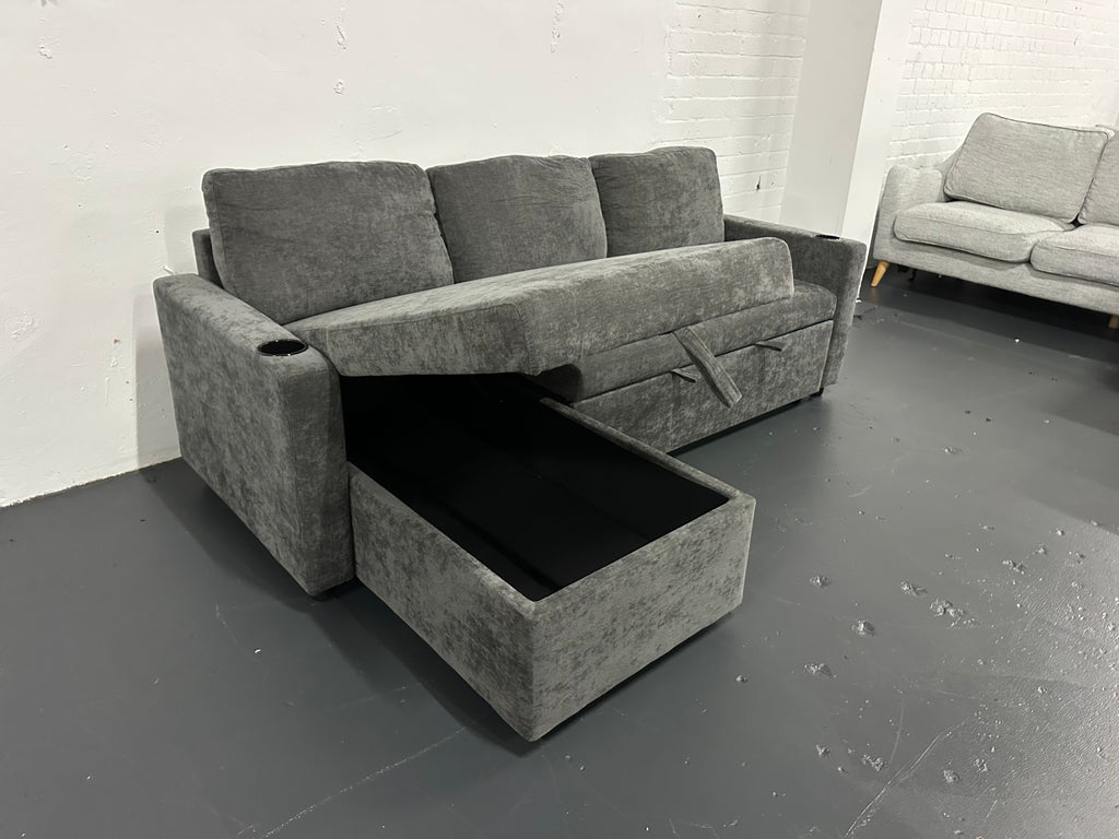 Lisa Sofa Bed, Dark grey/ Charcoal color