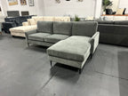 Aida Reversible Chaise L shape Sofa – Grey