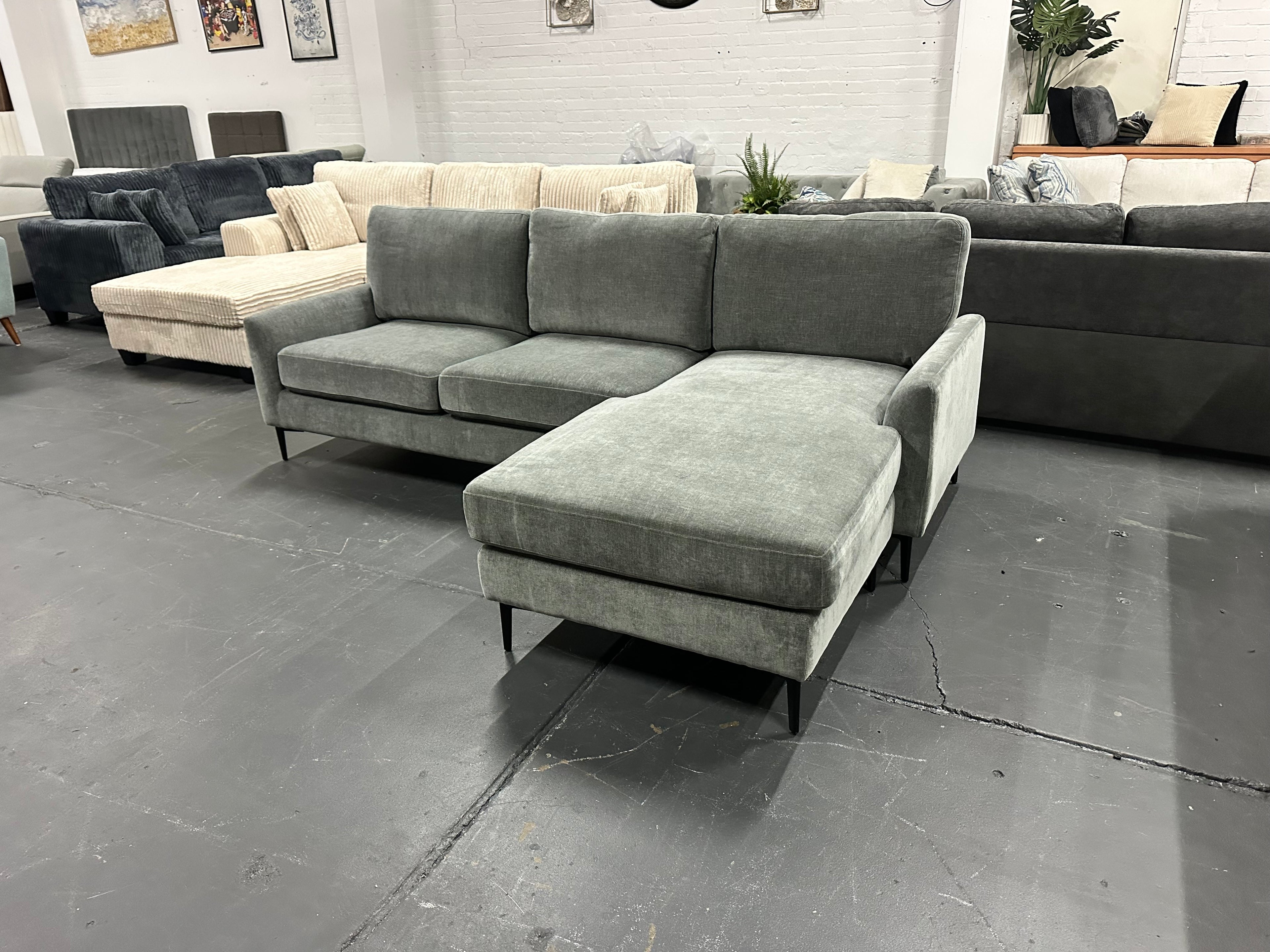 Aida Reversible Chaise Sofa – Grey