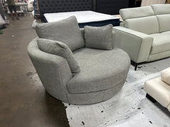 Grey color Plush Sofas swivel large chair (Pre-Owned) perfect as new condition