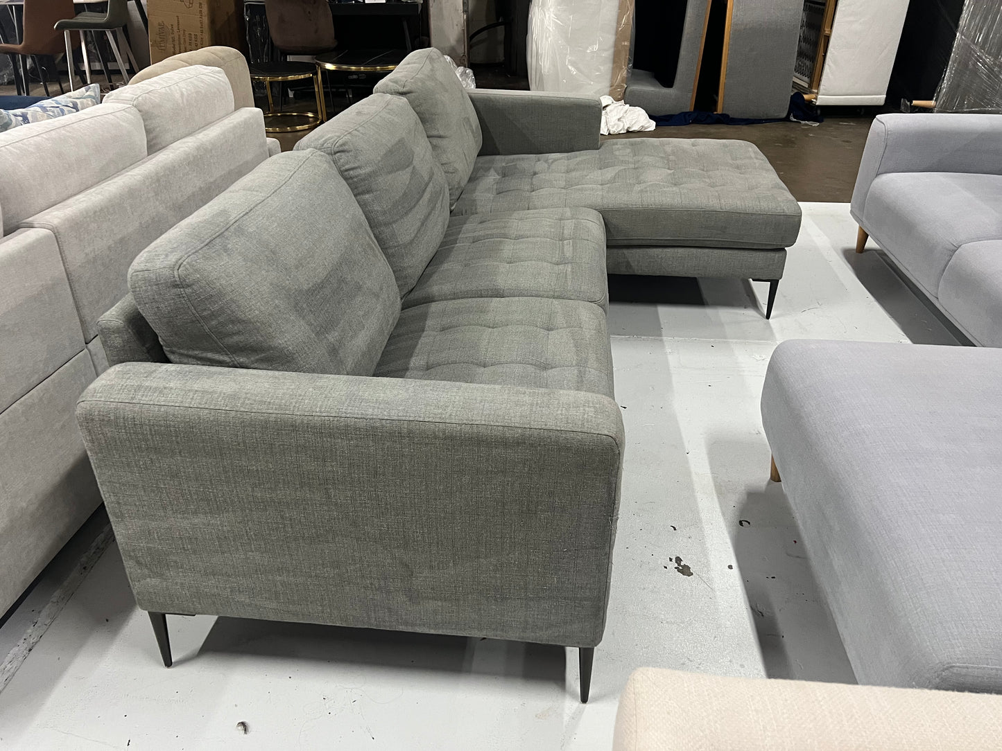 Large L-Shape Sofa (Pre-Owned) Fantastic Furniture professionally cleaned