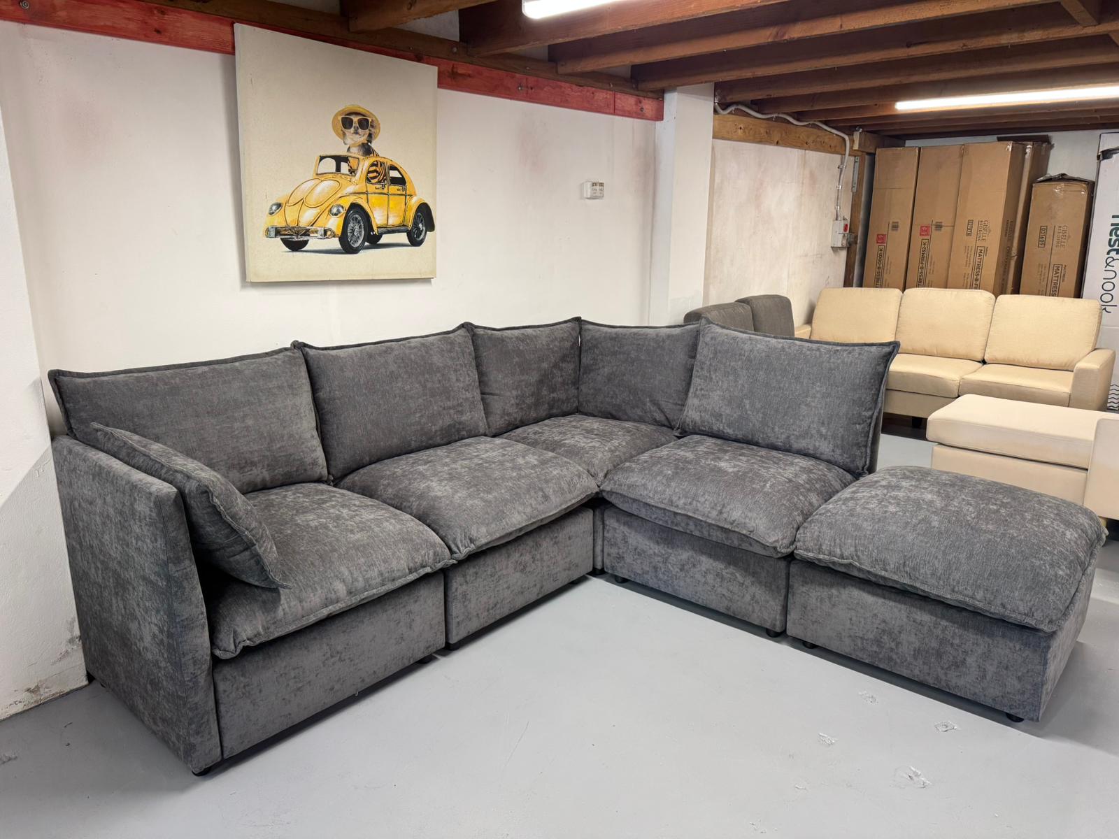 🛋️ Modular Cloud Style Sofa – Fully Customisable Layout | Washable Covers