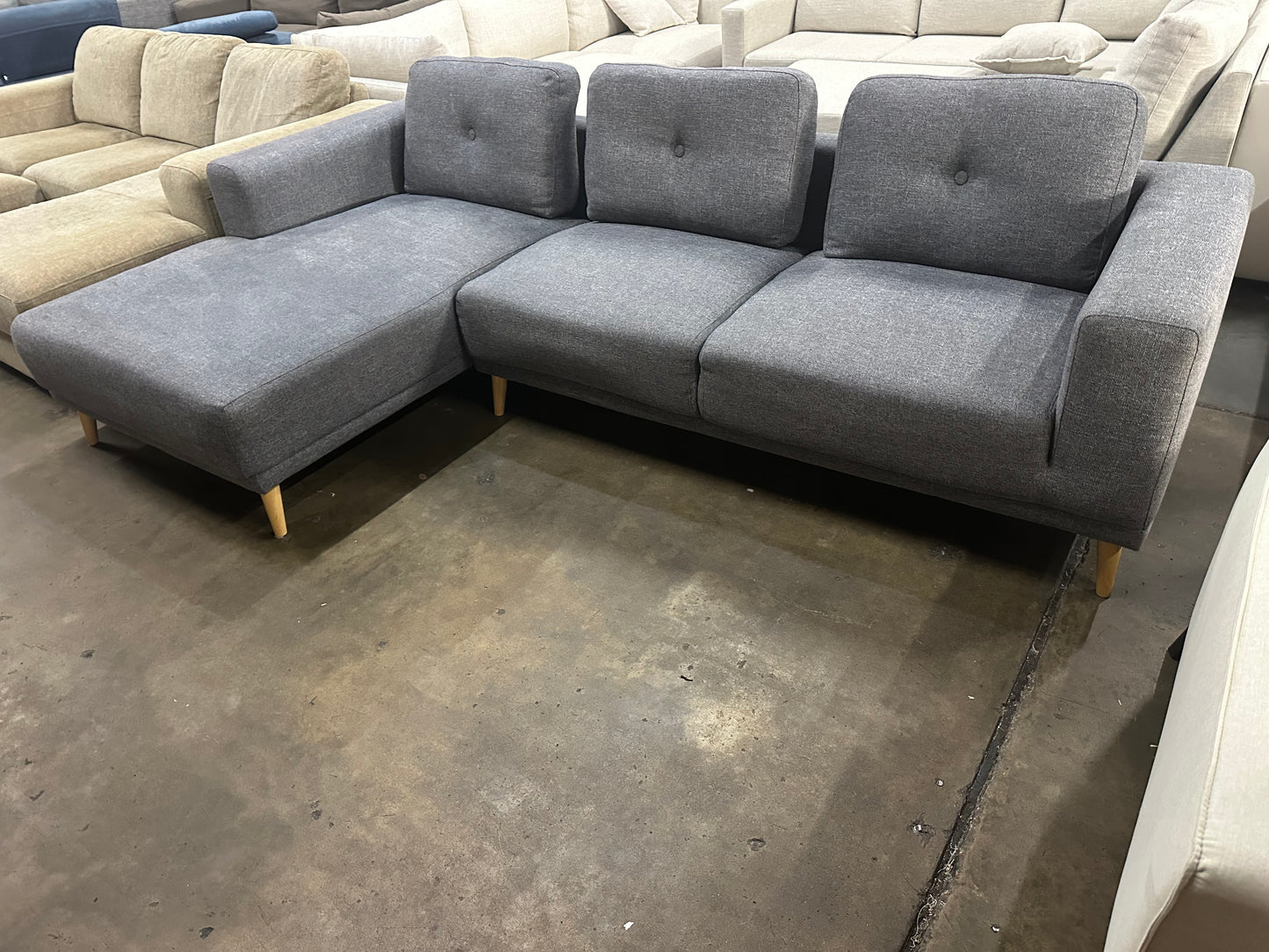 Large comfortable Focus on L shape sofa. As new condition professionally cleaned