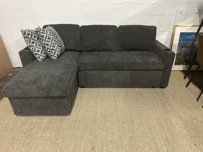 Lisa Sofa Bed, Dark grey/ Charcoal color