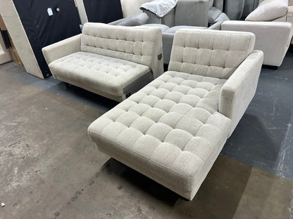 🔥 Lounge Lovers Harriet Modular Sofa + Matching Ottoman – As New! 🔥