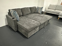 Lisa Sofa Bed, Dark grey/ Charcoal color
