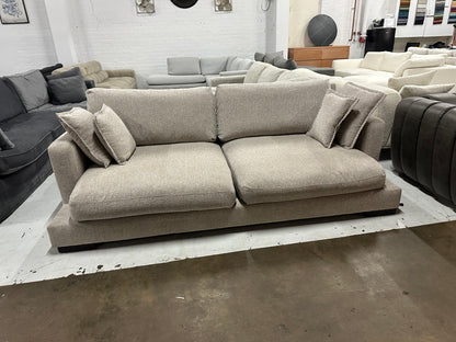 Massive deep seats 2.5 - 3 seater sofa. Feather filled cushions. Removable washable covers