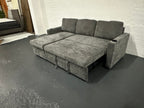 Lisa Sofa Bed, Dark grey/ Charcoal color