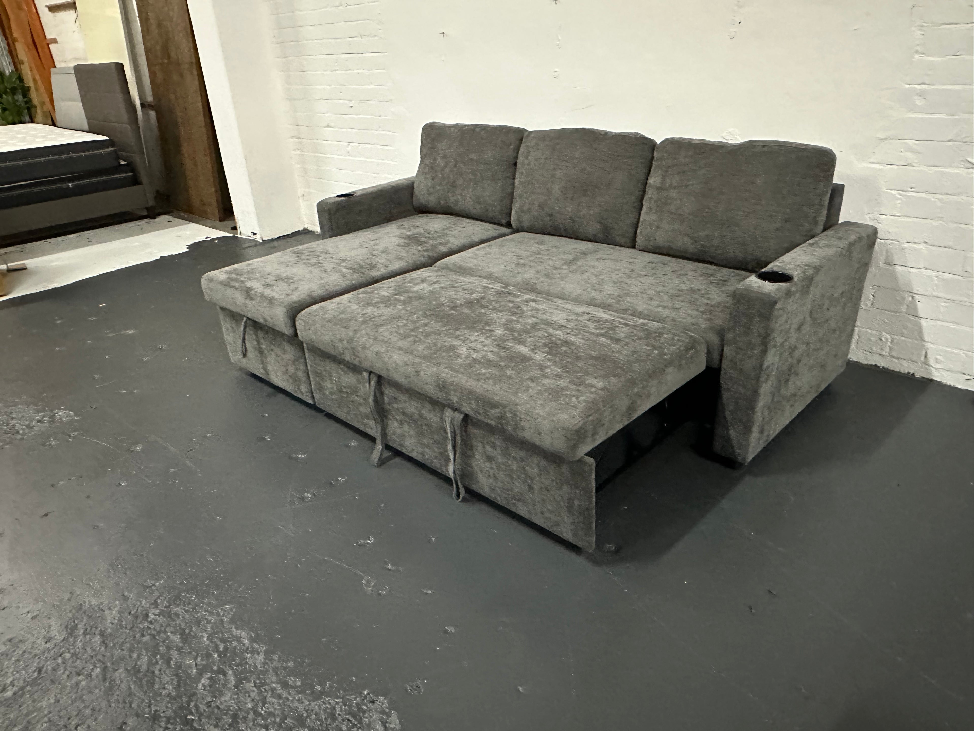 Lisa Sofa Bed, Dark grey/ Charcoal color