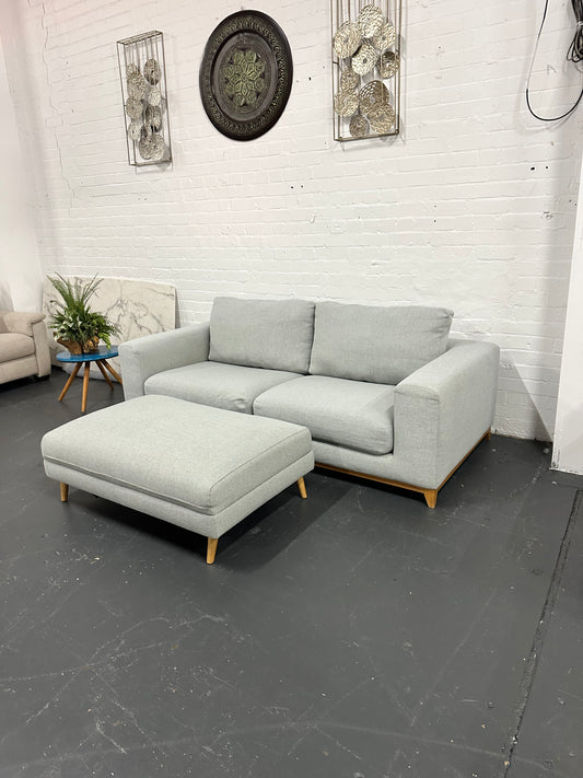 ✨ NICK SCALI SOFA + MATCHING OTTOMAN – AS NEW CONDITION! ✨