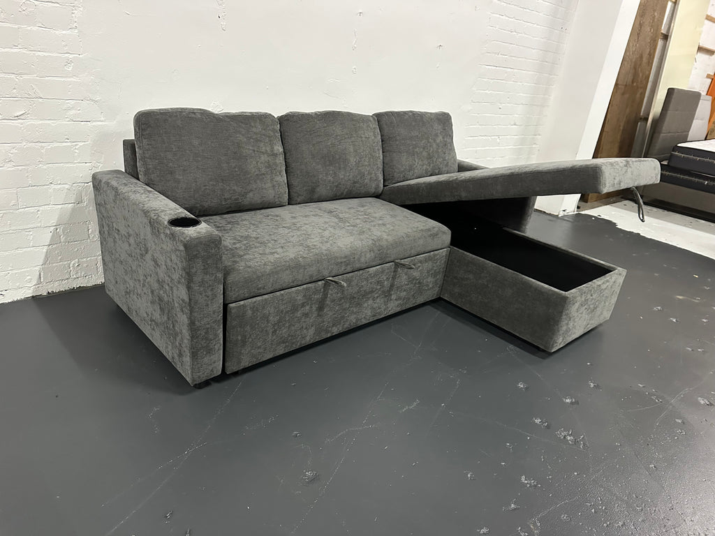 Lisa Sofa Bed, Dark grey/ Charcoal color
