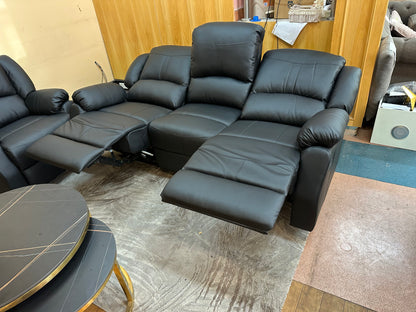 6 Seater Leather Recliner Set