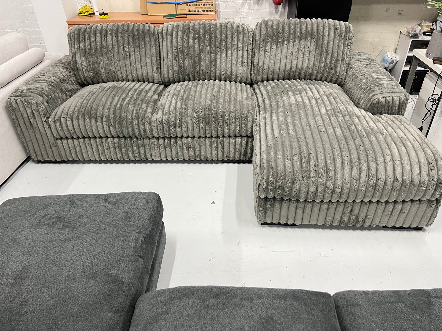 Gordon Corduroy Sofa RHF Chaise