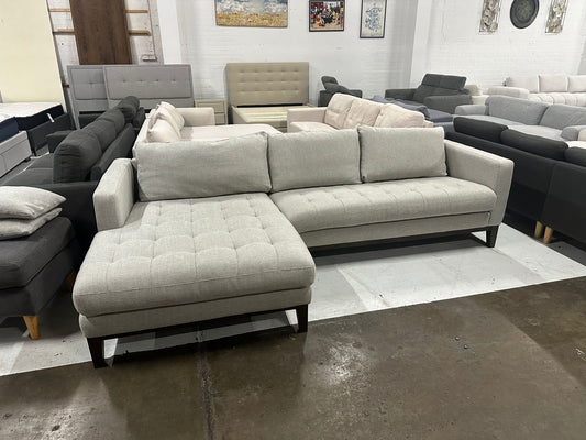 Freedom Furniture 2.7m Chaise Sofa – Preowned, Professionally Cleaned | Premium Modern Lounge