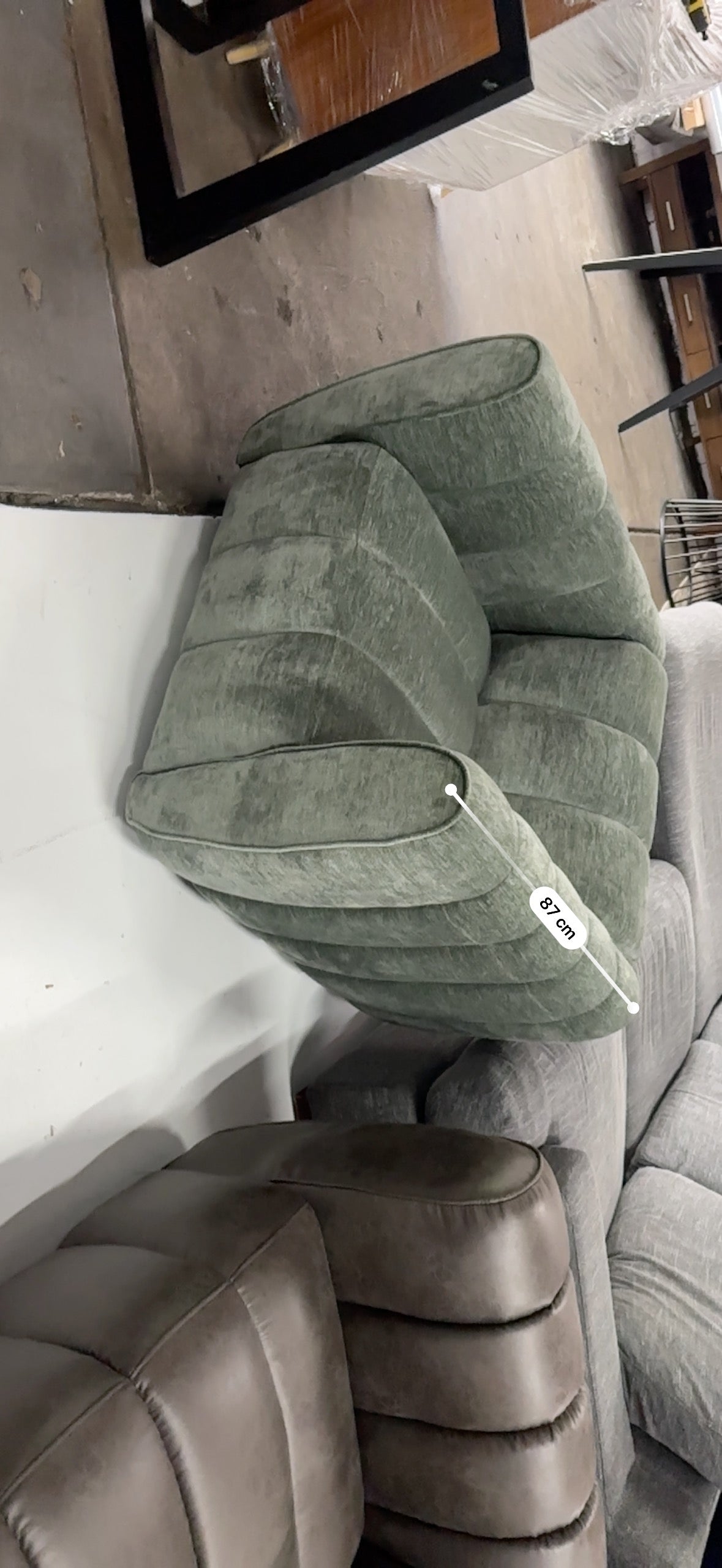 Aston Olive Green swivel armchair