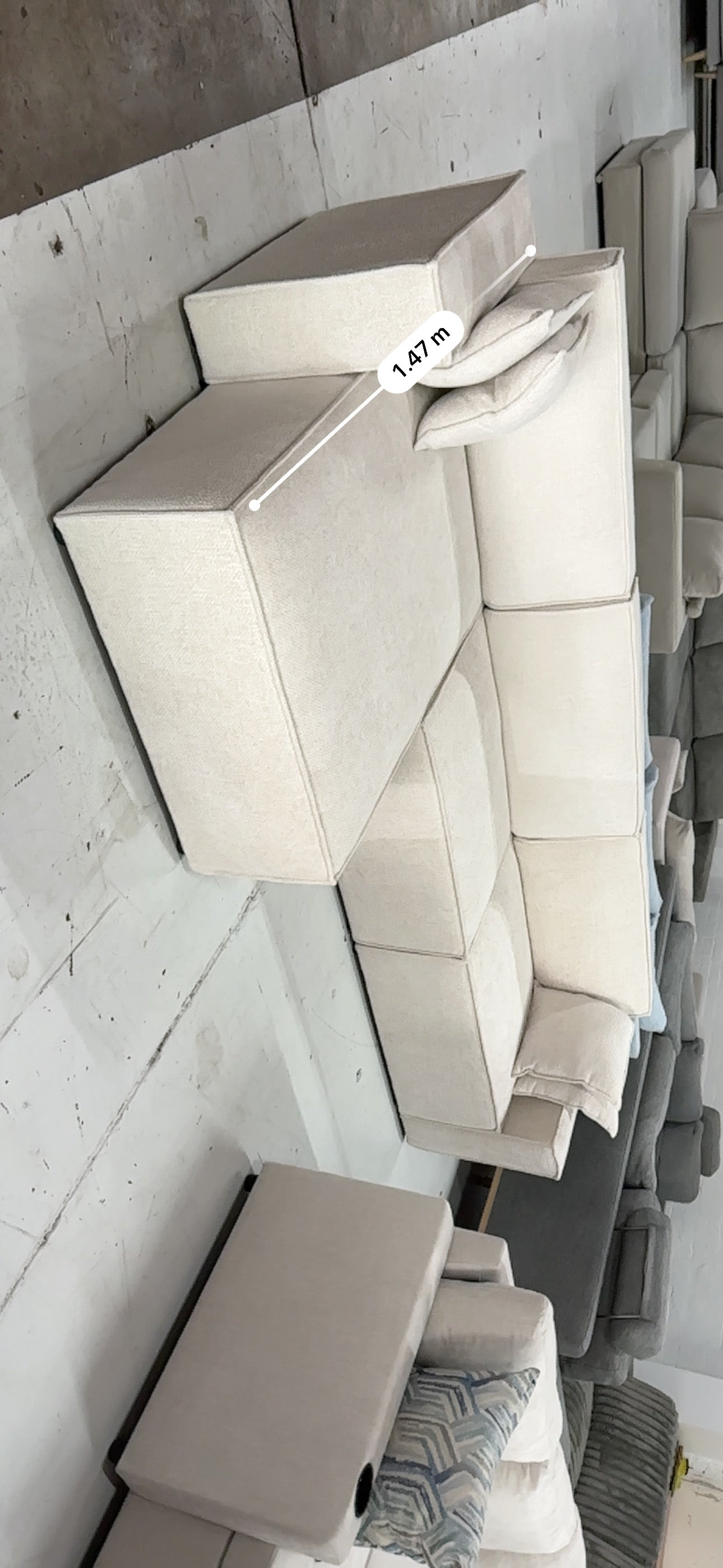 Amelia L Shape Sofa. Reversible chaise.