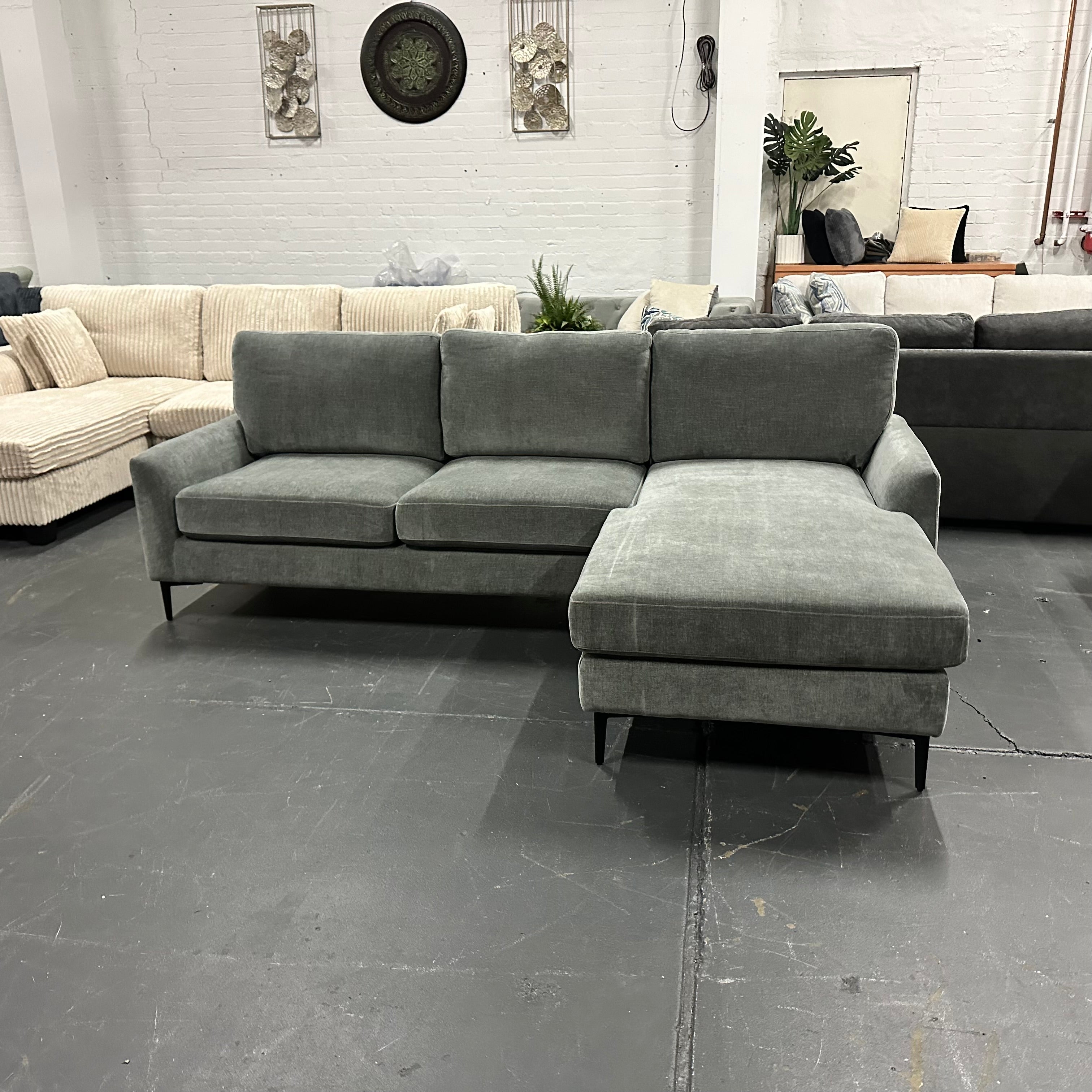 Aida Reversible Chaise Sofa – Grey