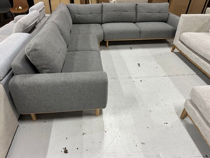 Dark grey color OzDesign chaise L shape Sofa (Pre-Owned). Perfect as new condition