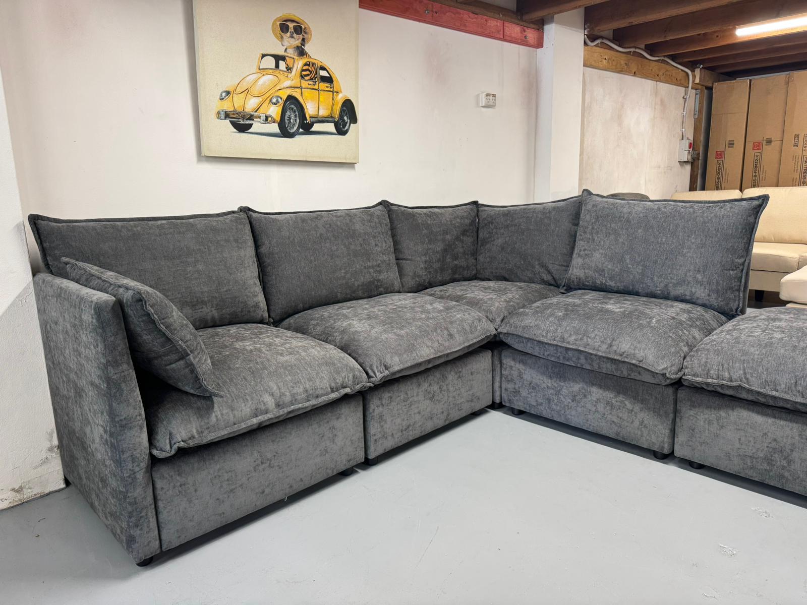 🛋️ Modular Cloud Style L shape Sofa – Fully Customisable Layout | Washable Covers