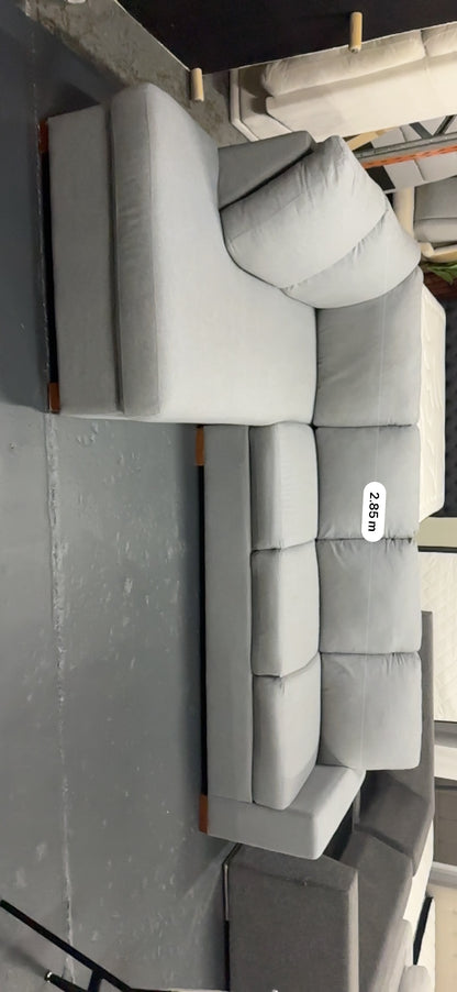 🛋️ Premium Large L-Shape Sofa – 6 to 7 Seater | Light Grey | As New Condition