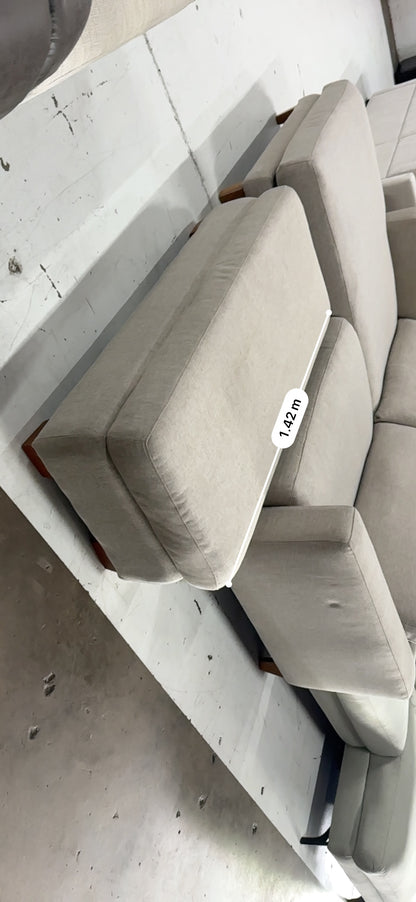 Plush sofas L shape with a matching long ottoman  Premium Modern Lounge