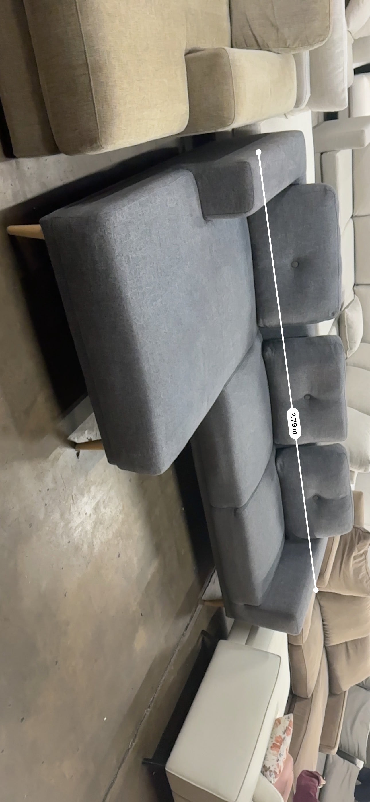 Large comfortable Focus on L shape sofa. As new condition professionally cleaned