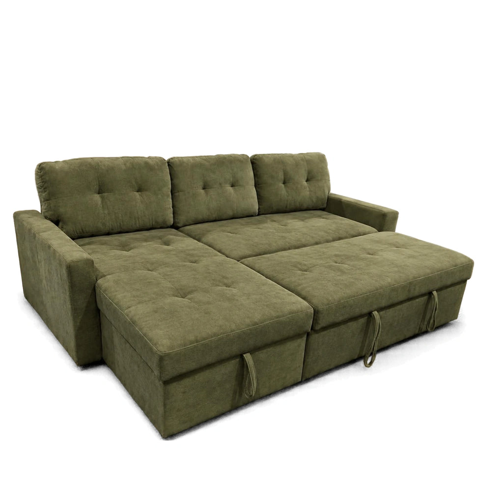 Brand new Lisa Tufted Sofa with storage - Olive Green