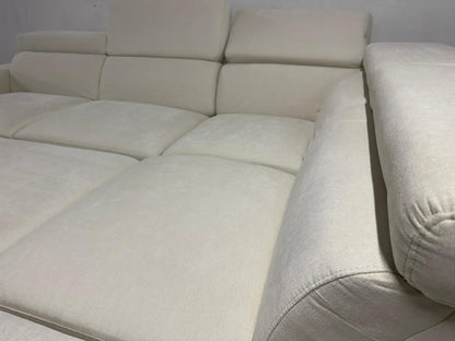 Oslo Luxe Reversible Pull-Out Sofa Bed with Adjustable Headrests & Storage – Cream Linen