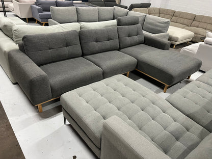 Dark grey color OzDesign chaise L shape Sofa (Pre-Owned). Perfect as new condition