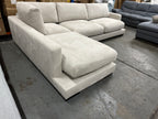 L-Shape Chaise Sofa with Pocket Spring, Foam & Feather Cushions
