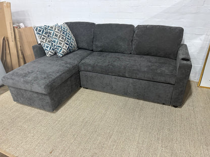 Lisa Sofa Bed, Dark grey/ Charcoal color