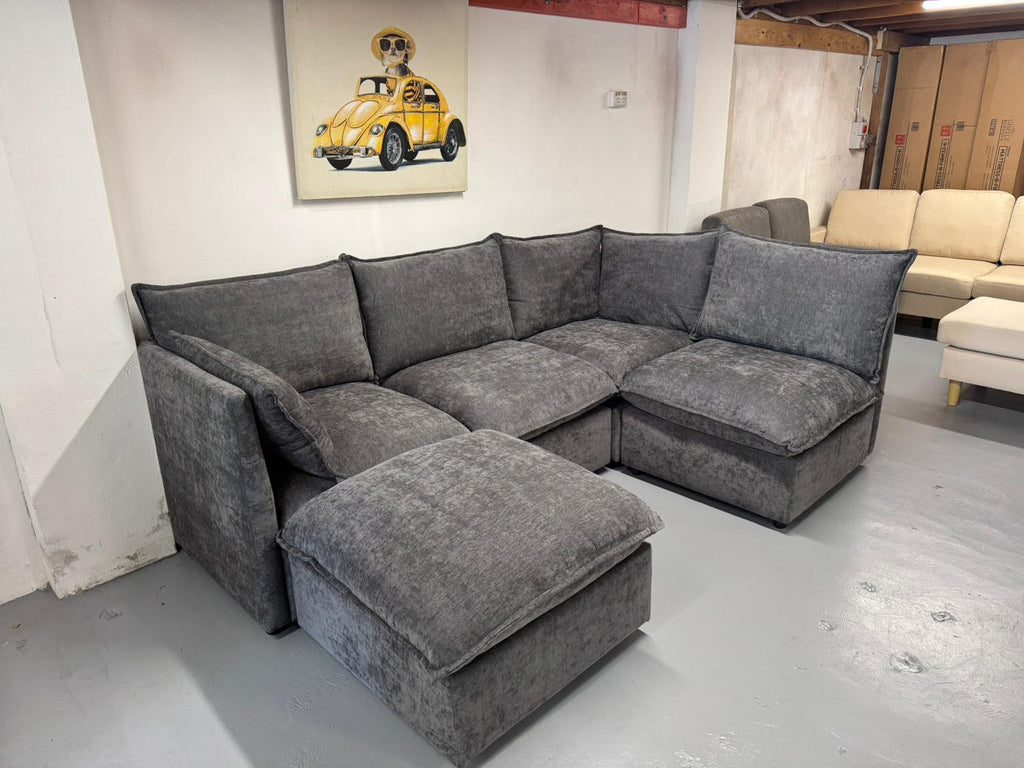 🛋️ Modular Cloud Style L shape Sofa – Fully Customisable Layout | Washable Covers