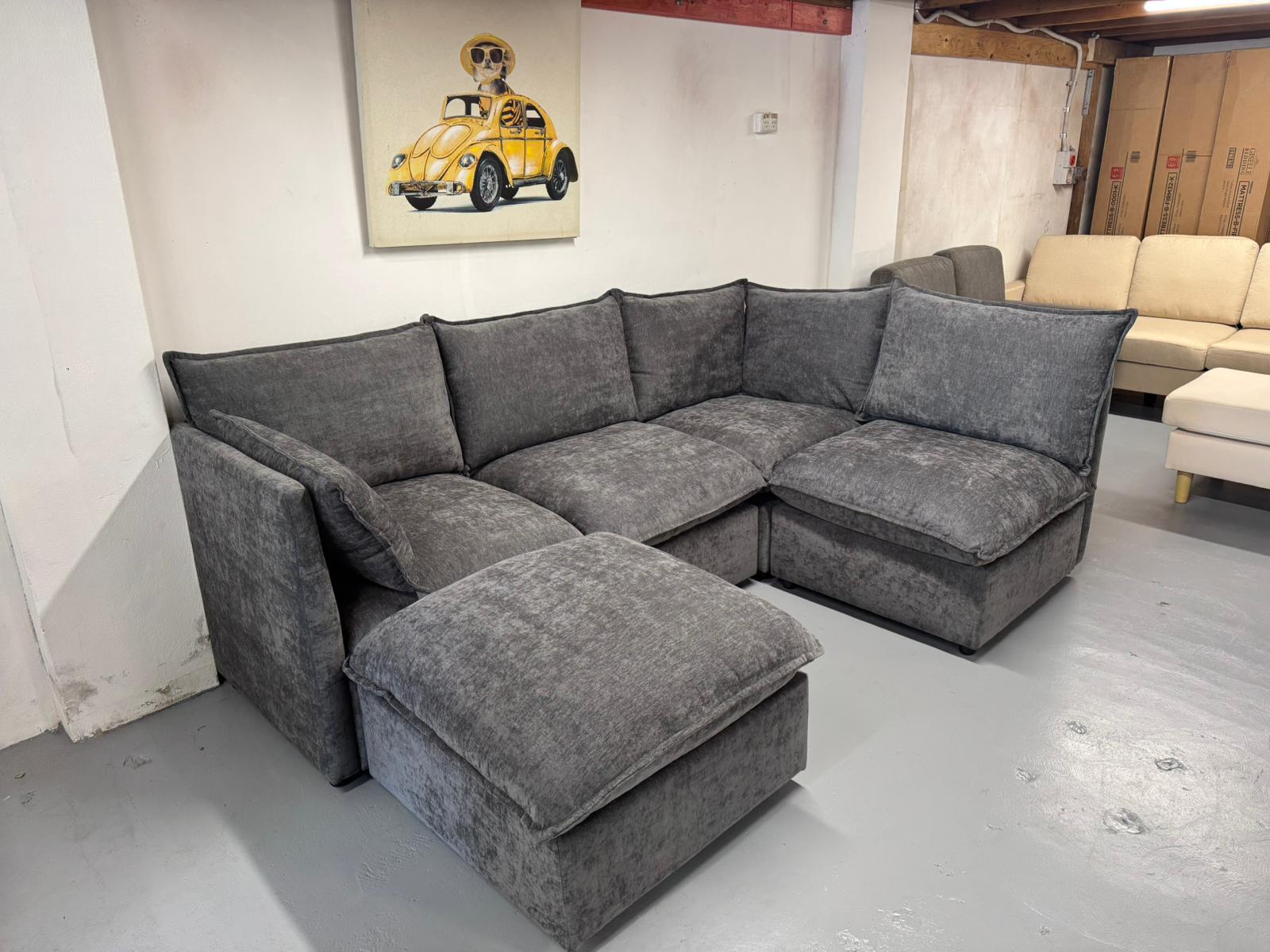 🛋️ Modular Cloud Style L shape Sofa – Fully Customisable Layout | Washable Covers
