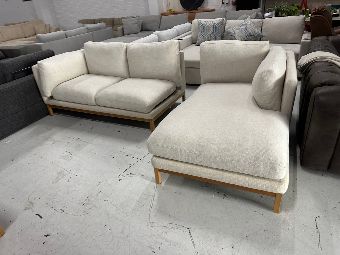 High Quality Fabric Sofa (Pre-Owned) All cushions removable and machine washable!