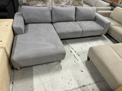 Great quality Light blue  L shape sofa. OzDesign brand.