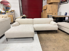 Cream color high quality fabric L shape sofa. Brosa brand