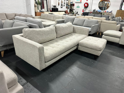 ✨ Designer 3 Seater Sofa + Matching Ottoman – Stunning Tufted Design ✨