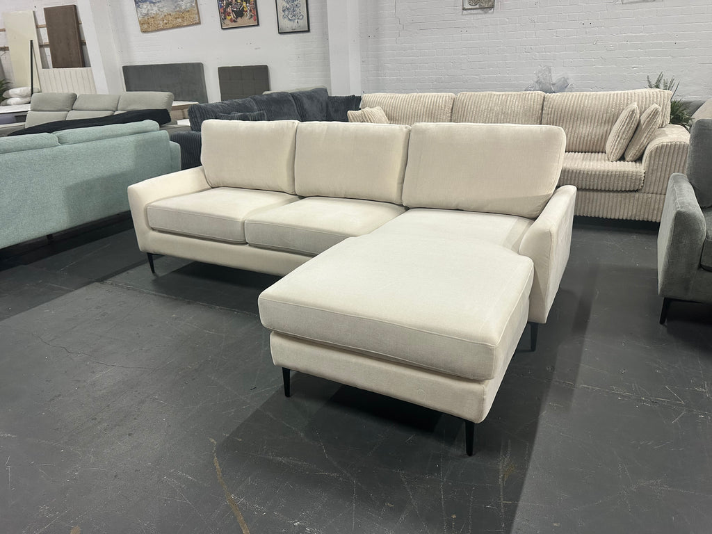Aida Reversible Chaise Sofa – Cream