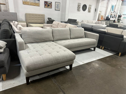 Freedom Furniture 2.7m Chaise Sofa – Preowned, Professionally Cleaned | Premium Modern Lounge